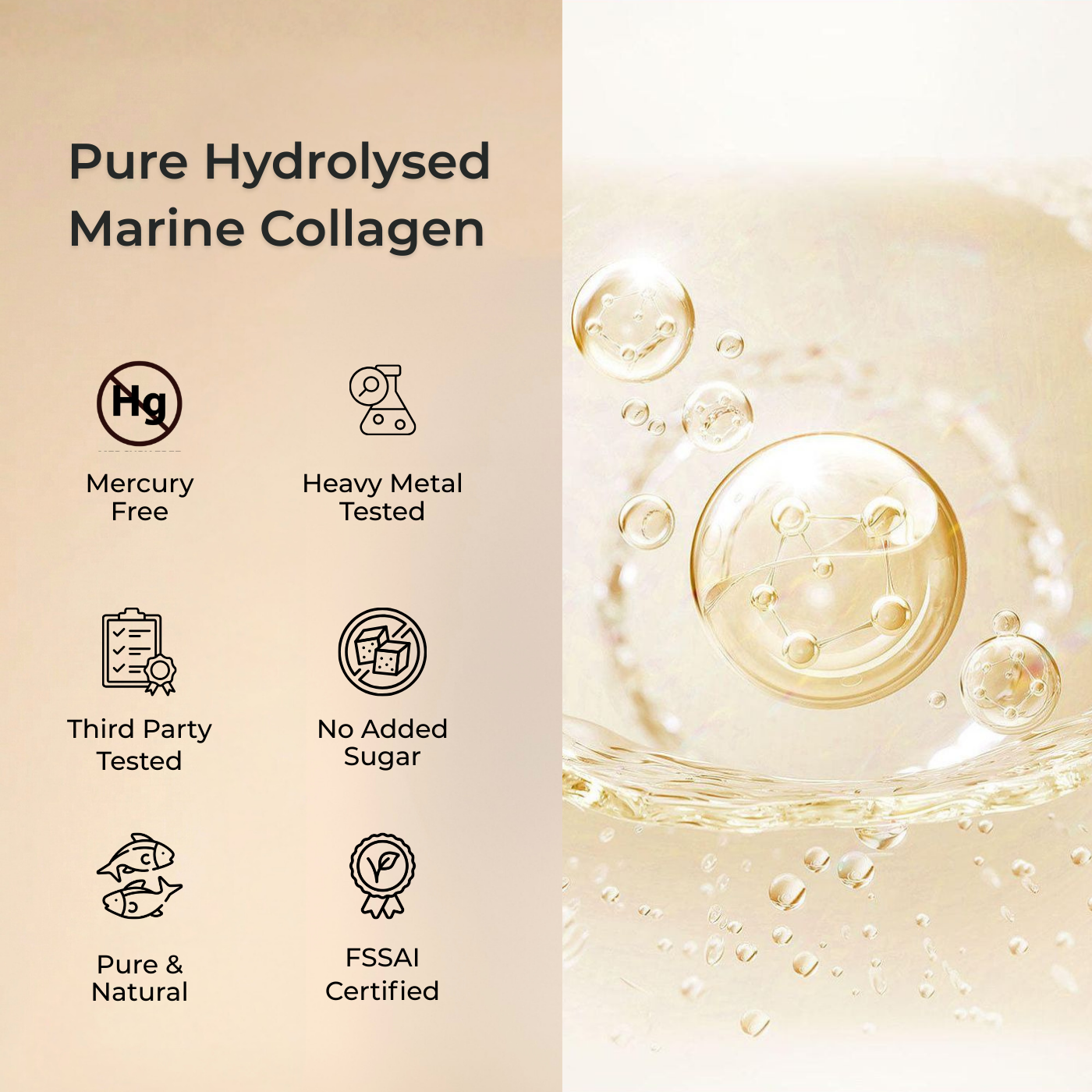 Vitamin C + Hyaluronic Acid Marine Collagen